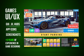 design perfect game UI, gui, hud for web, mobile, and PC console