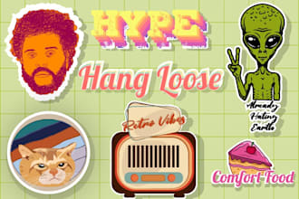 create custom sticker design and logo design