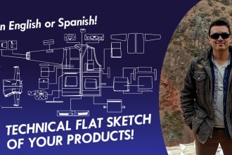 do fashion technical sketch or data sheet for your product