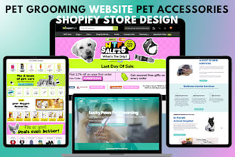 design pet grooming website pet care website pet product pet accessories website