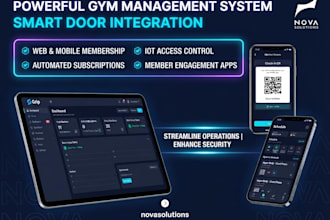 provide a powerful gym management system with smart door