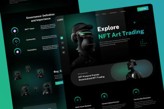 create a nft, crypto website or landing page in wordpress