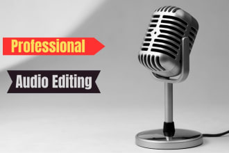 do professional podcast audio editing and enhancement, remove noise
