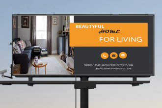 do billboard design, signage, banner design