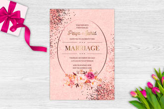design a beautiful eye catchy greeting or invitation card