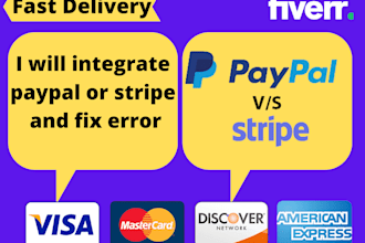 integrate paypal stripe payment gateway