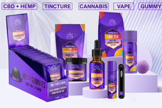 do best cbd, vape, gummy, cannabis, tincture packaging box design and label