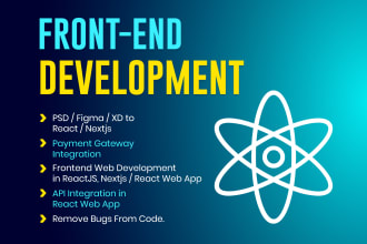 be your front end web developer with reactjs, nextjs