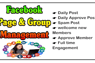 be your facebook page manager and content creator