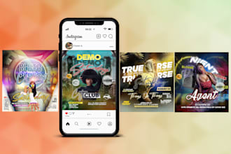 design a unique nightclub, birthday, party, or event flyer in 4hrs