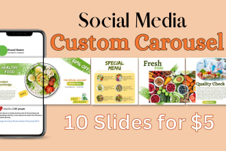 design attractive custom carousel post for instagram and linkedin