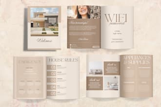 provide canva airbnb welcome book template