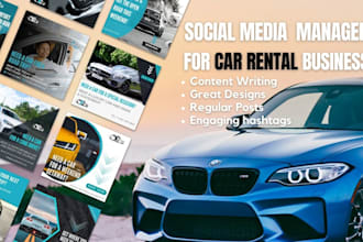 provide social media management services for car rental businesses