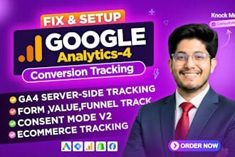 setup google analytics4, server side, ads conversion, consent mode v2 tracking