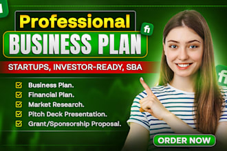 write an investor ready business plan and financial plan