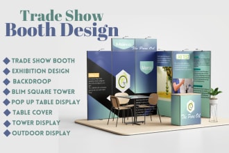 design backdrop, trade show booth, retractable banner