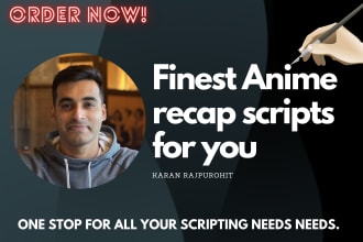 research and write you an engaging anime recap video script