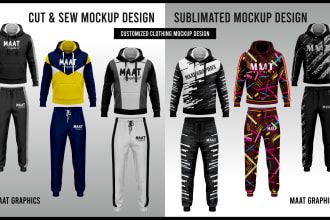 do attractive tracksuits sweat suit design clothes mockup