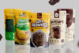 design a premium pouch design for snack or food products