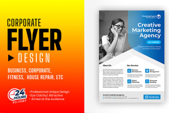 design business flyer, corporate flyer, or fitness center flyers