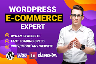 build a wordpress ecommerce website with elementor and woocommerce