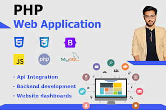 develop HTML CSS javascript bootstrap PHP web application