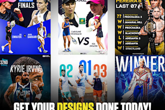 provide expert photoshop designs and sports graphics