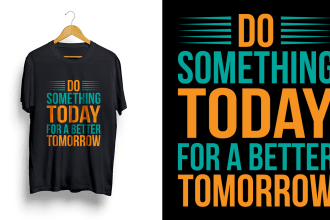 create unique typographic t shirt design for printify printful