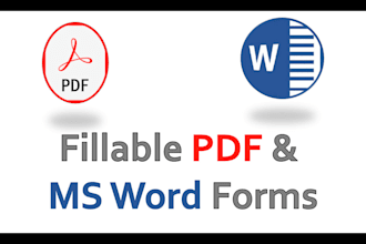 create fillable pdf form, microsoft word form