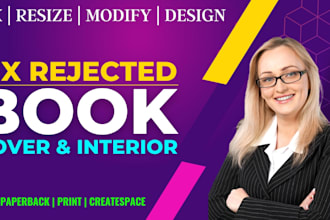 fix all rejection issues for amazon kdp book cover and interior formatting