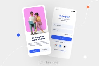 attractive mobile ui ux design or app ui ux design