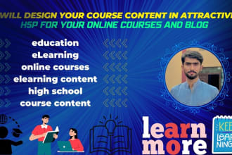 design your elearning content in attractive h5p for your online courses