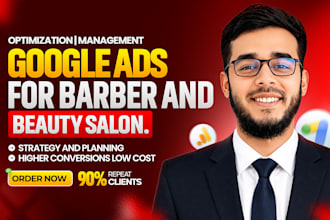 run google ads PPC campaign for barber shop and beauty salons