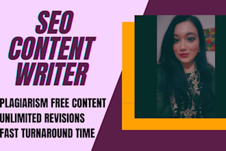 write SEO optimized content for you