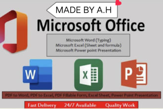 versatile VA typing, data, ms office, social, marketing 2