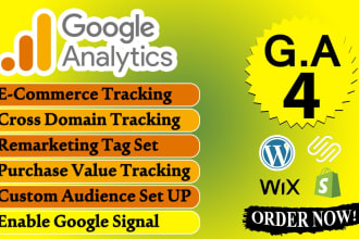 setup or fix google analytics 4 ga4 ecommerce tracking, conversion tracking GTM