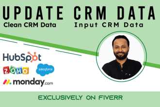 maintain your crm database and do your all data entry works
