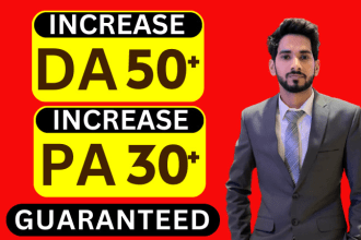 increase moz da pa 50 plus score guarantee increase domain authority