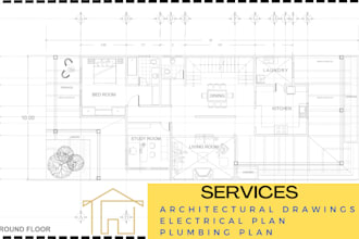 design architectural floor plan in autocad
