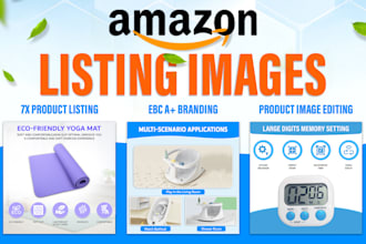 create amazon listing images, product photo editing and ebc a plus content