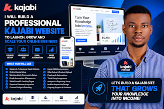 build, redesign and customize your kajabi website, landing page and funnel