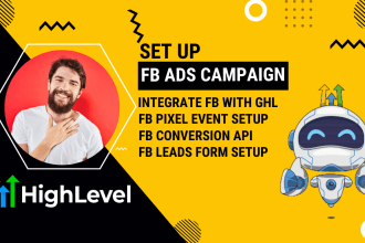 setup fb ads, instagram ads campaign on gohighlevel, integrate fb with ghl