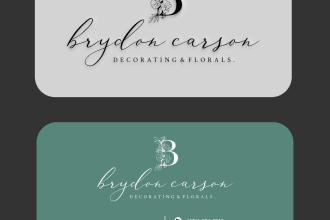 make modern floral and decorating business card design