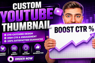 design eye catchy youtube thumbnail