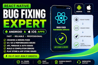 fix react native bugs for android and ios apps