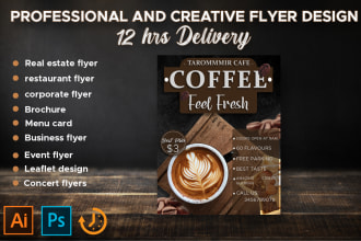 design real estate flyer, business flyer, restaurant flyer and corporate flyer