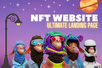 create a modern nft website or nft landing page