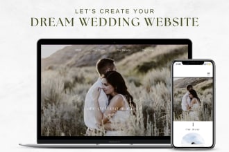 design a stunning wedding website for you with rsvp
