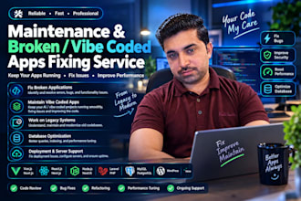 fix, maintain, optimize and modernize your web application and segacy systems