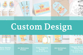 custom design printable party favors